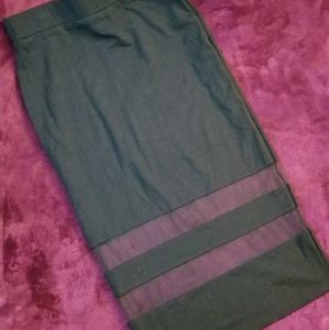 3/$20 Pencil skirt with mesh inserts